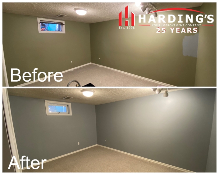 Residential interior Painting Harding's Kelowna before and after
