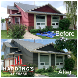Residential Exterior Painting Harding's Kelowna before and after