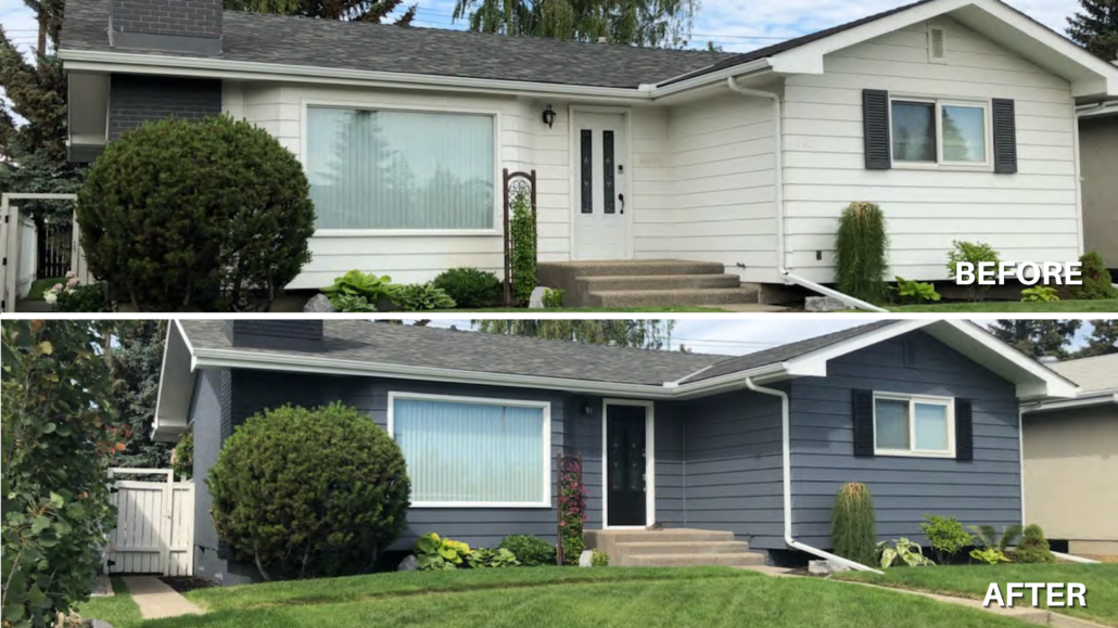 Residential Painting Harding's Kelowna before and after